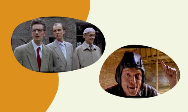 Banner met komische stills uit de Spionaise Kortfilms